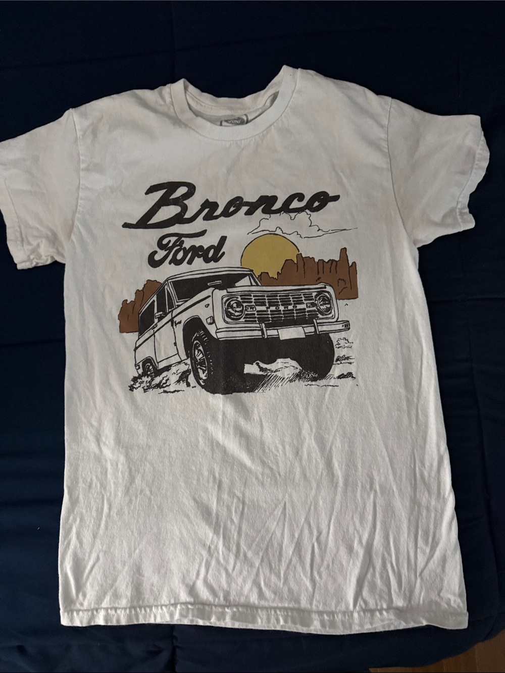 Ford Bronco Graphic Tee - White, Brown, Yellow